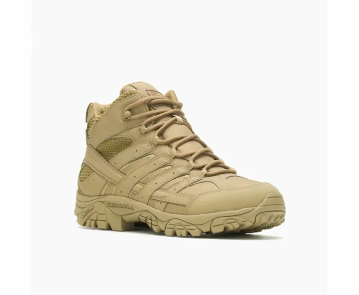 MERRELL Boots Men Moab 2 Mid Tactical Waterproof Boot Wide Width Coyote MERRELL Boots Men Moab 2 Mid Tactical Waterproof Boot Wide Width Coyote