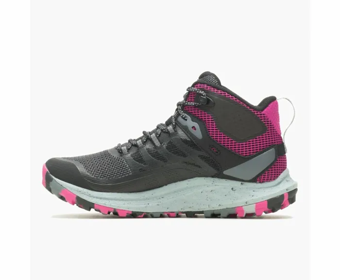 MERRELL Boots Women Antora 3 Mid Waterproof Blackfuchsia MERRELL Boots Women Antora 3 Mid Waterproof Blackfuchsia