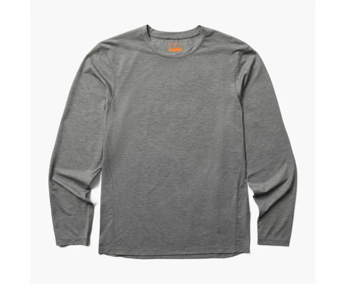 MERRELL Tops Men Perfect Long Sleeve Tee With Tencel Grey Heather