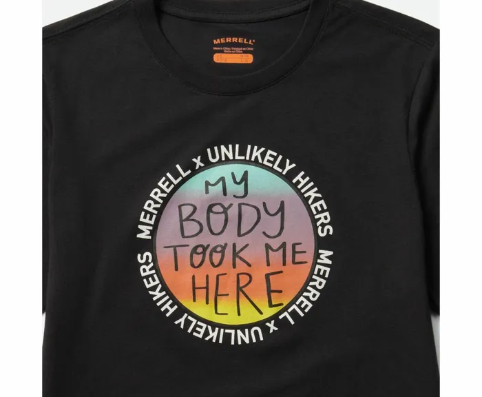 MERRELL Tops Men Unlikely Hikers X Merrell Short Sleeve Tee Black MERRELL Tops Men Unlikely Hikers X Merrell Short Sleeve Tee Black