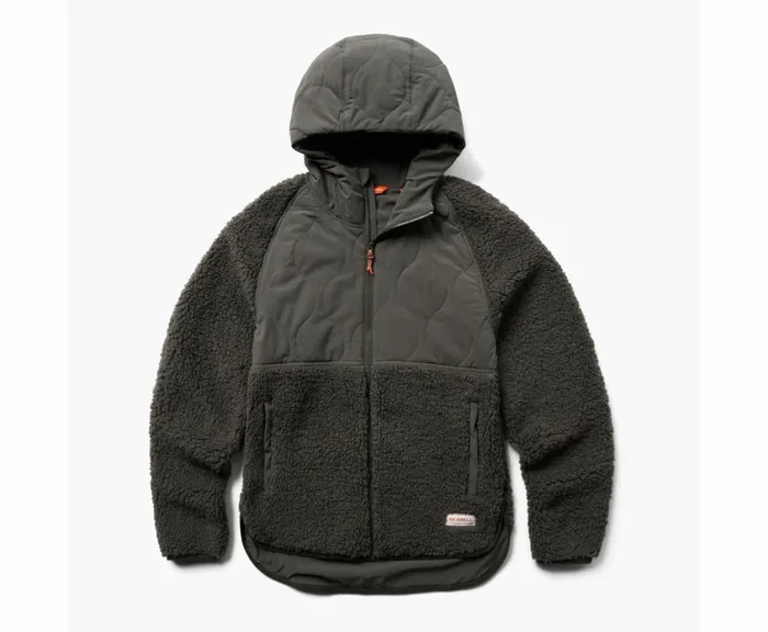 MERRELL Tops Women Sherpa Mixup Hoody Beluga