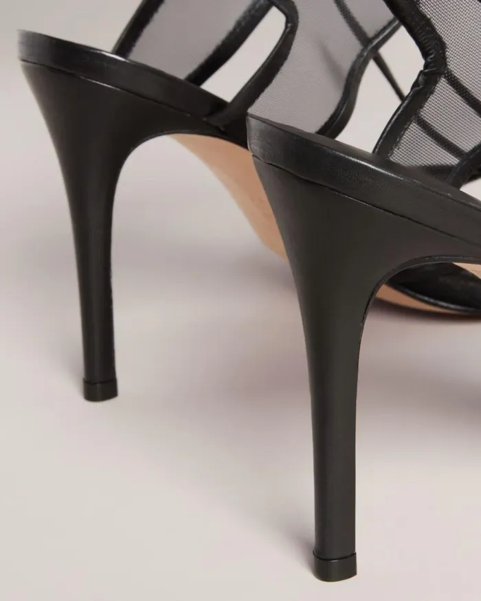 Mesh Tie Strap Sandals Black Women Ted Baker Sandals and Sliders