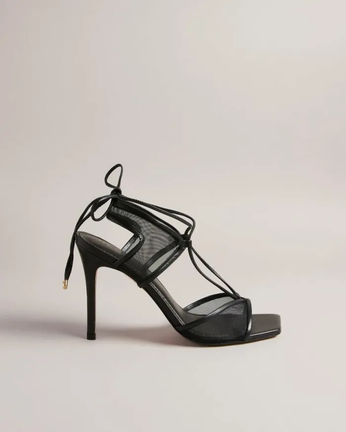 Mesh Tie Strap Sandals Black Women Ted Baker Sandals and Sliders Mesh Tie Strap Sandals Black Women Ted Baker Sandals and Sliders