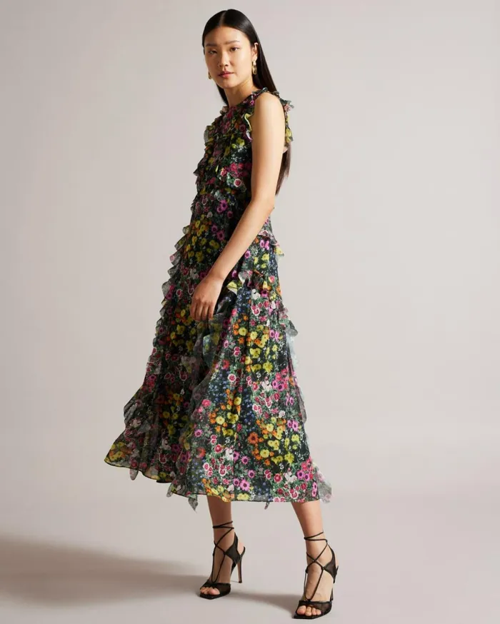 Mesh Tie Strap Sandals Black Women Ted Baker Sandals and Sliders Mesh Tie Strap Sandals Black Women Ted Baker Sandals and Sliders