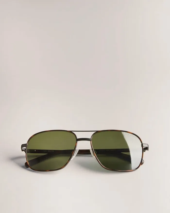 Metal Square Aviator Sunglasses Tortoiseshell Men Ted Baker Sunglasses Metal Square Aviator Sunglasses Tortoiseshell Men Ted Baker Sunglasses