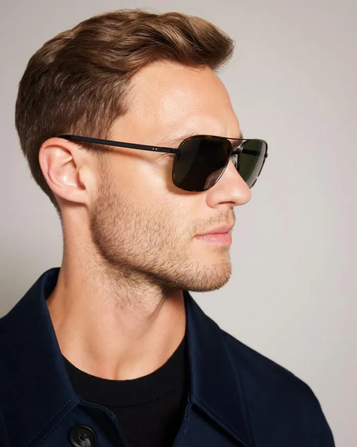 Metal Square Aviator Sunglasses Tortoiseshell Men Ted Baker Sunglasses Metal Square Aviator Sunglasses Tortoiseshell Men Ted Baker Sunglasses