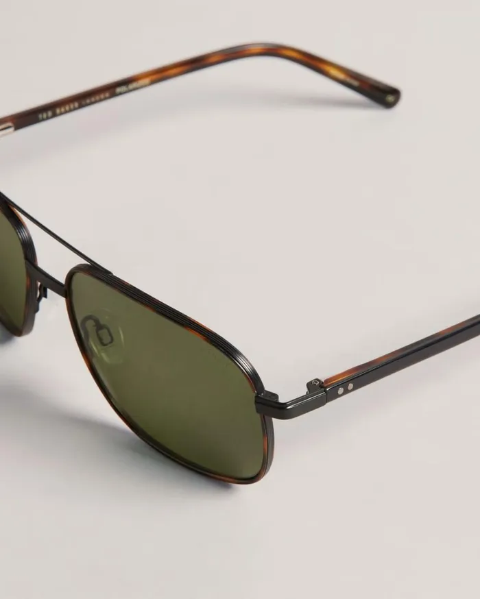 Metal Square Aviator Sunglasses Tortoiseshell Men Ted Baker Sunglasses Metal Square Aviator Sunglasses Tortoiseshell Men Ted Baker Sunglasses