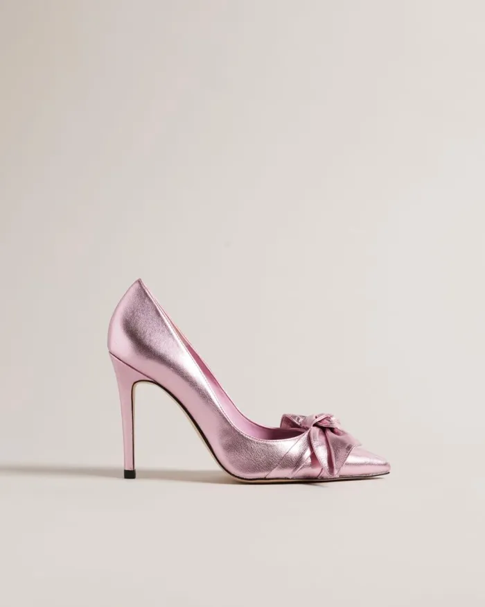 Metallic Court Shoes Light Pink Women Ted Baker Heels