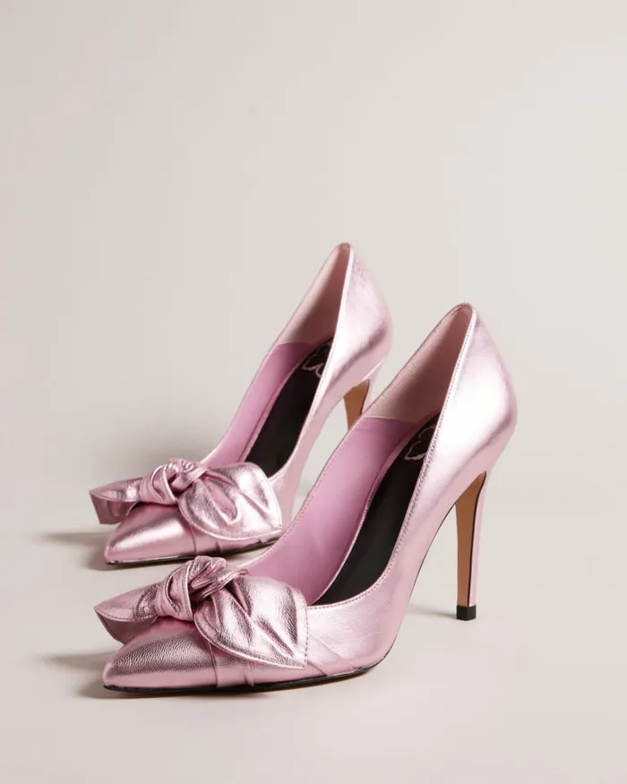 Metallic Court Shoes Light Pink Women Ted Baker Heels