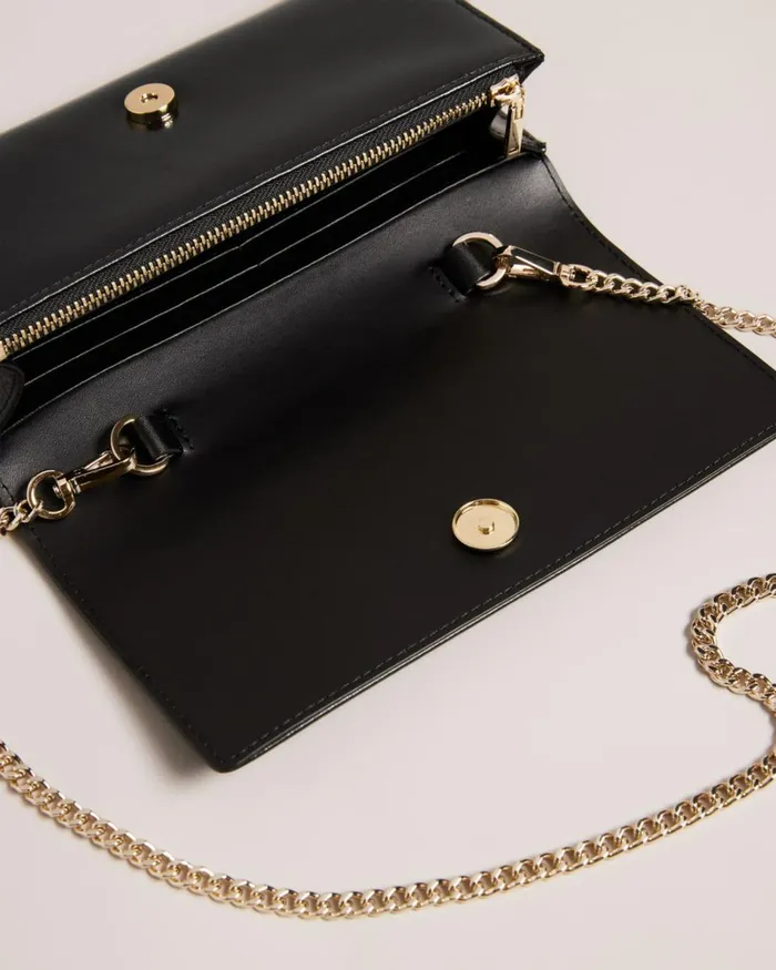Metallic Leather Crossbody Bag Black Women Ted Baker Bags