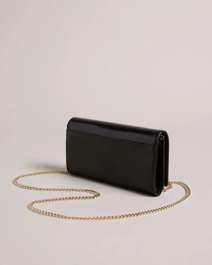 Metallic Leather Crossbody Bag Black Women Ted Baker Bags