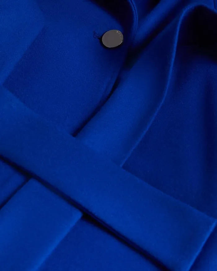 Midi Wool Wrap Coat Blue Women Ted Baker Coats and Jackets Midi Wool Wrap Coat Blue Women Ted Baker Coats and Jackets