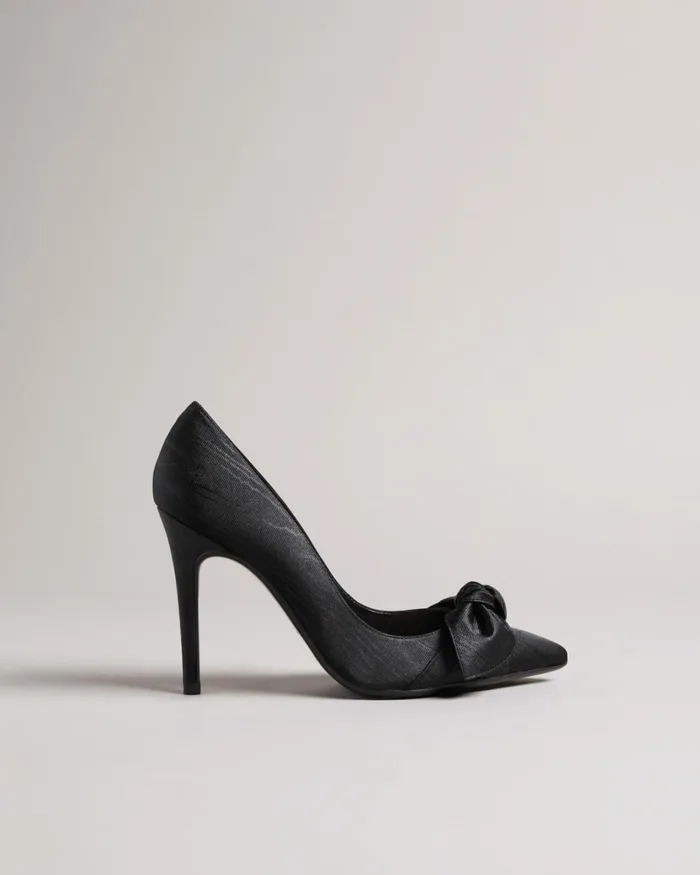 Moire Satin Bow Court Shoes Black Women Ted Baker Heels Moire Satin Bow Court Shoes Black Women Ted Baker Heels