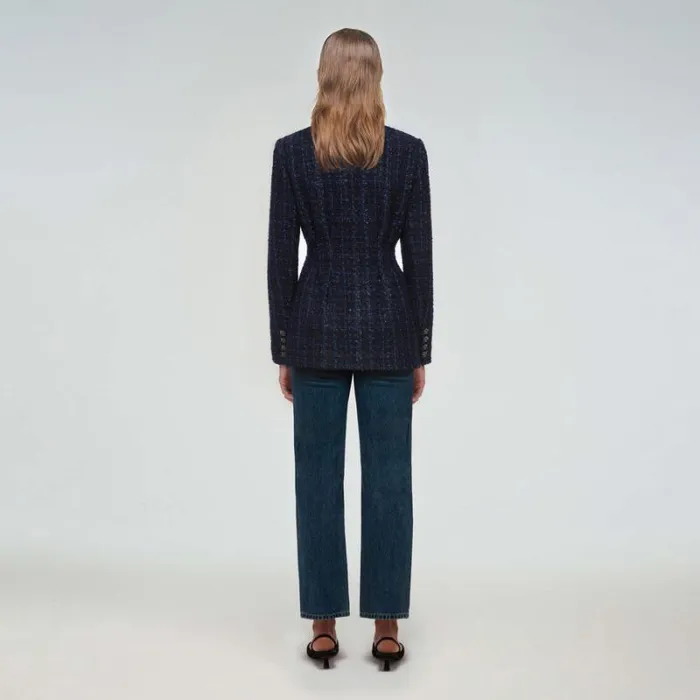 Outerwear Woman SelfPortrait Light Blue Wool Coat Outerwear Woman SelfPortrait Light Blue Wool Coat