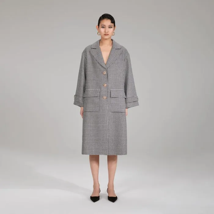 Outerwear Woman SelfPortrait Light Blue Wool Coat Outerwear Woman SelfPortrait Light Blue Wool Coat