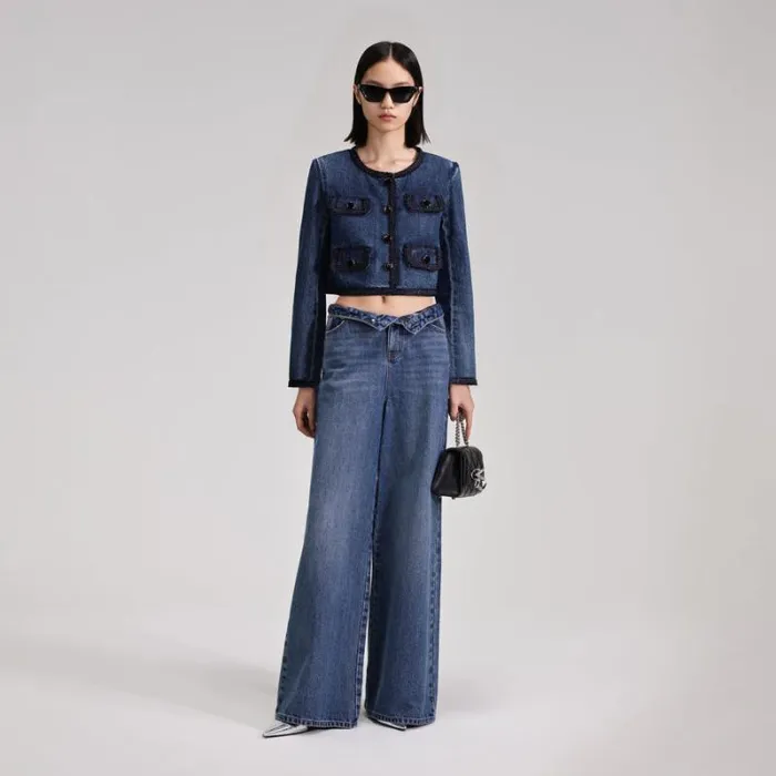 Outerwear Woman SelfPortrait White Boucle Crop Jacket Outerwear Woman SelfPortrait White Boucle Crop Jacket