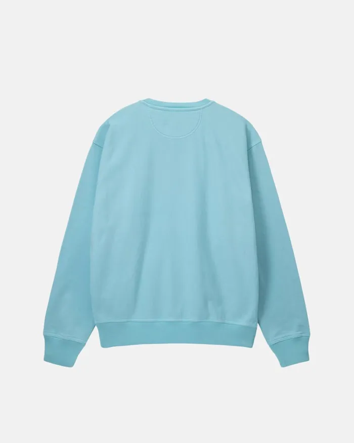 Overdyed Men Stussy OVERDYED STOCK LOGO CREW Blue Overdyed Men Stussy OVERDYED STOCK LOGO CREW Blue