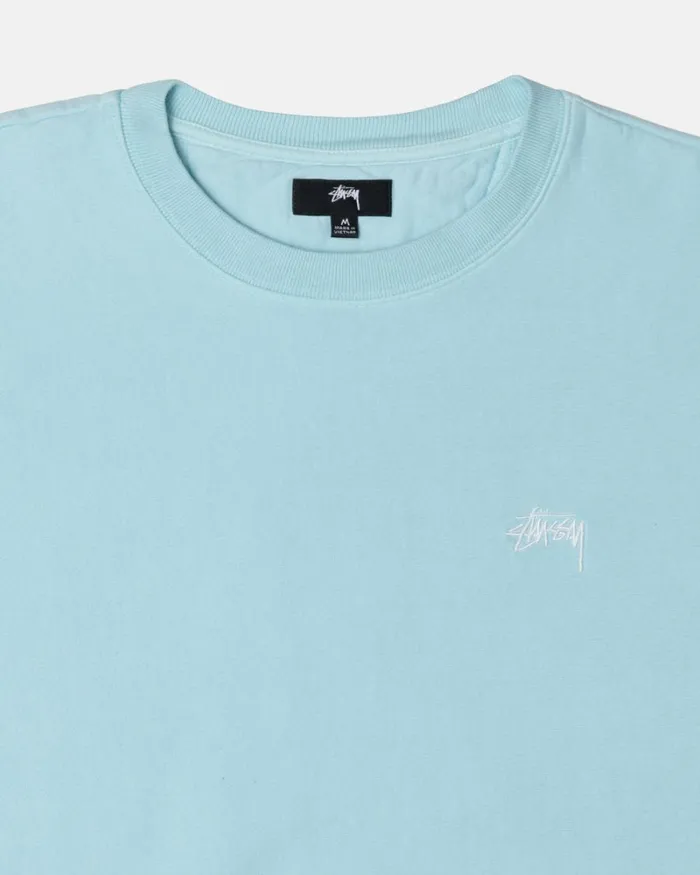 Overdyed Men Stussy OVERDYED STOCK LOGO CREW Blue Overdyed Men Stussy OVERDYED STOCK LOGO CREW Blue