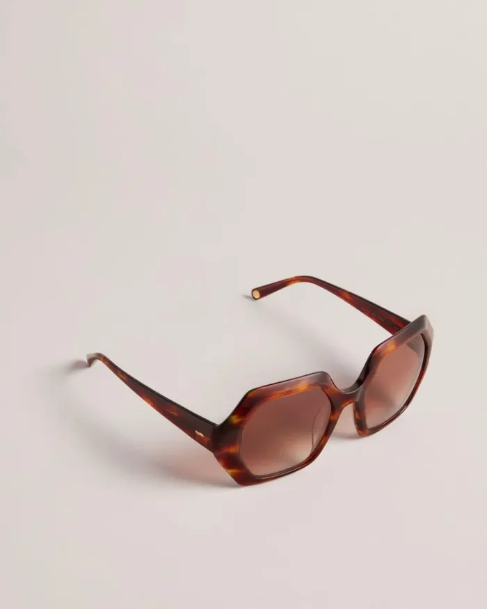 Oversized Chunky Octagon Sunglasses Dark Orange Women Ted Baker Sunglasses Oversized Chunky Octagon Sunglasses Dark Orange Women Ted Baker Sunglasses