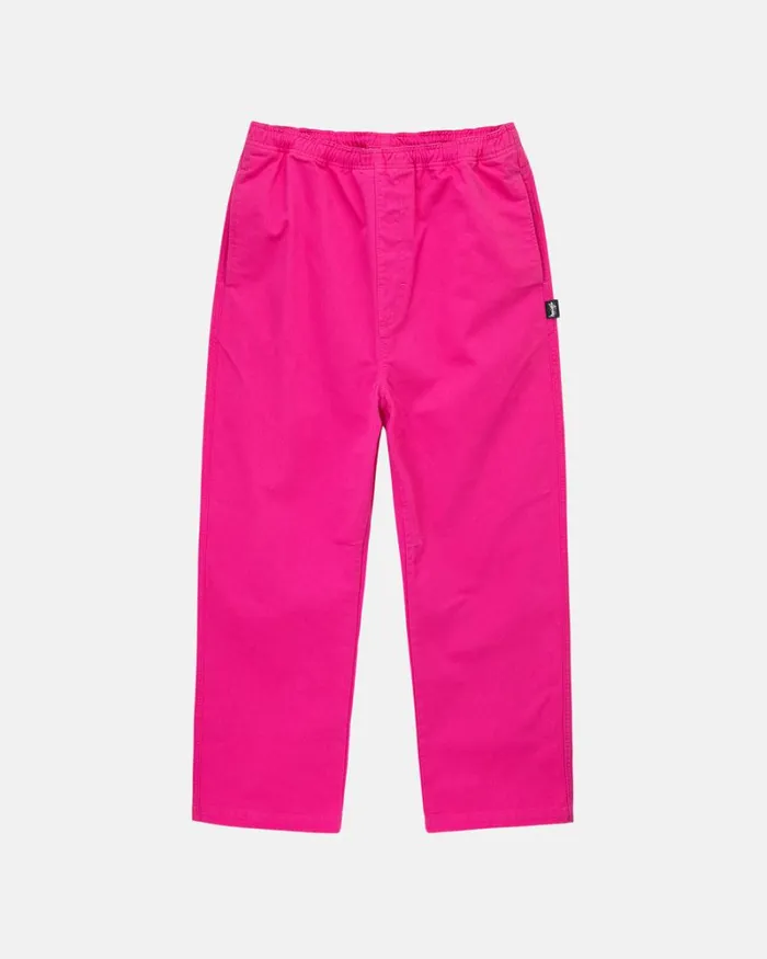 Pants Men Stussy BRUSHED BEACH PANT Hot Pink