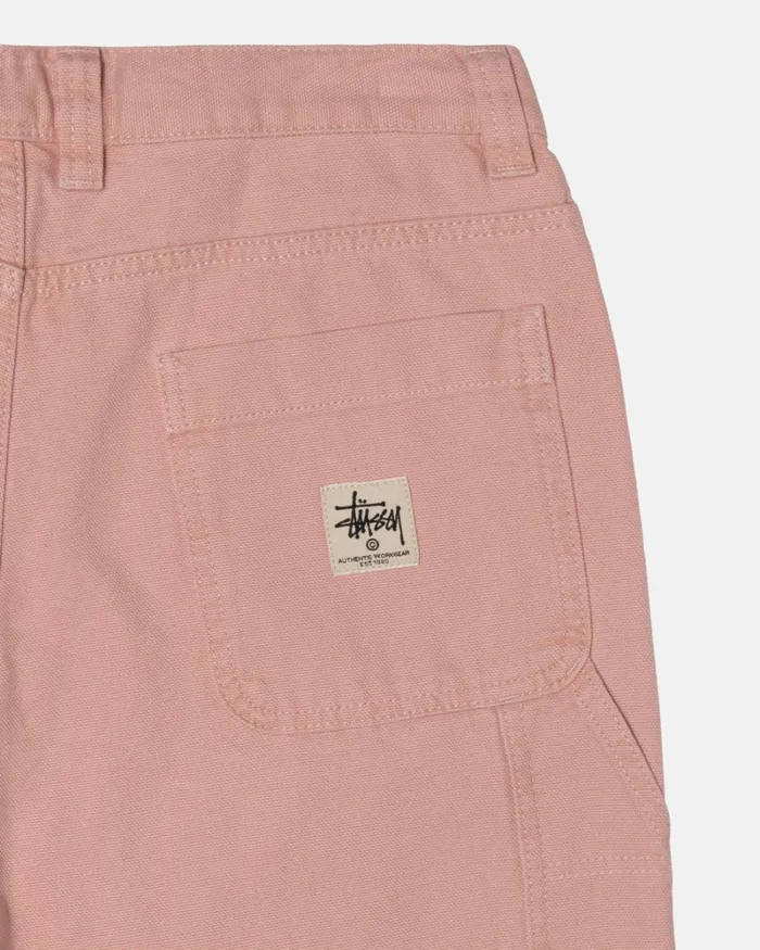 Pants Men Stussy CANVAS WORK PANT Salmon Pants Men Stussy CANVAS WORK PANT Salmon