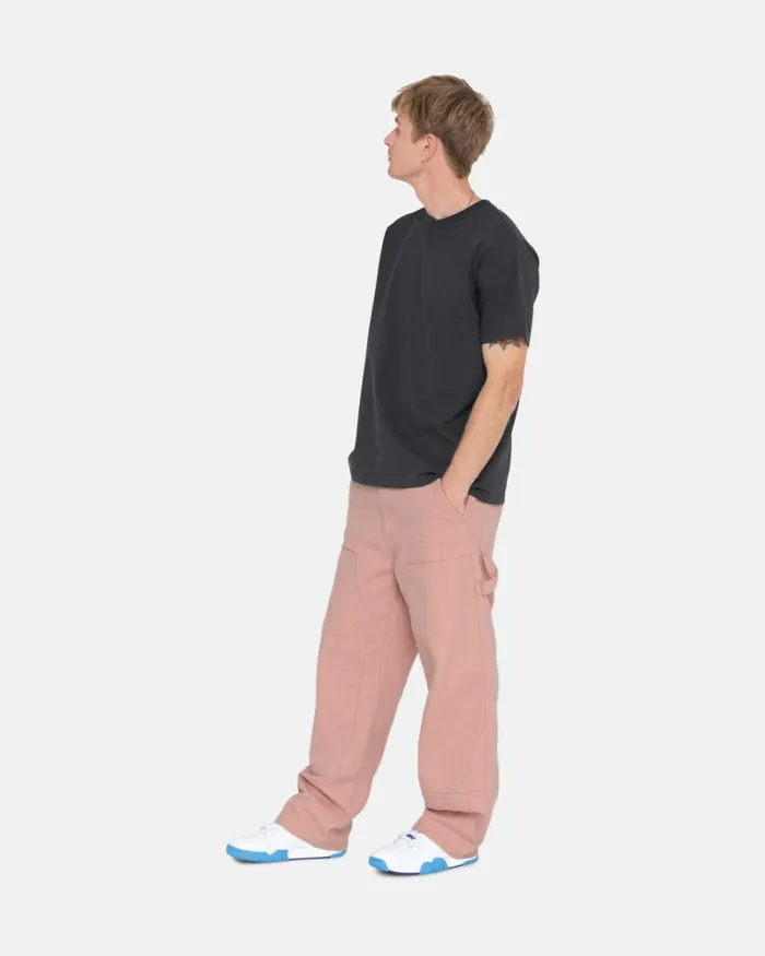 Pants Men Stussy CANVAS WORK PANT Salmon Pants Men Stussy CANVAS WORK PANT Salmon