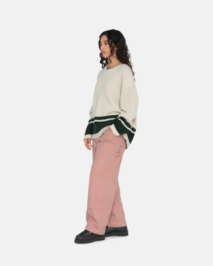 Pants Men Stussy CANVAS WORK PANT Salmon Pants Men Stussy CANVAS WORK PANT Salmon