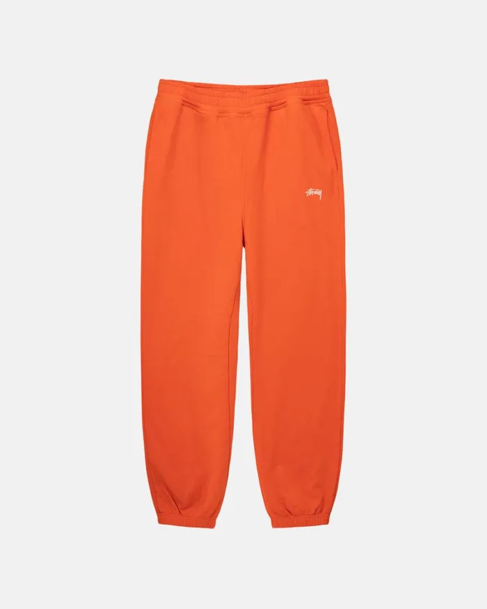 Pants Men Stussy OVERDYED STOCK LOGO SWEATPANT Orange