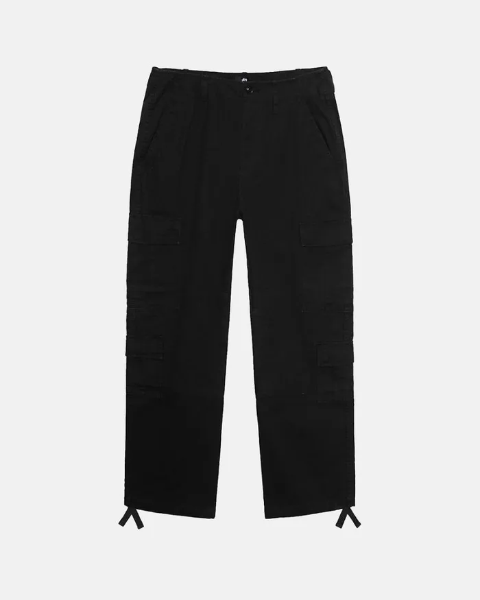 Pants Men Stussy RIPSTOP SURPLUS CARGO Black