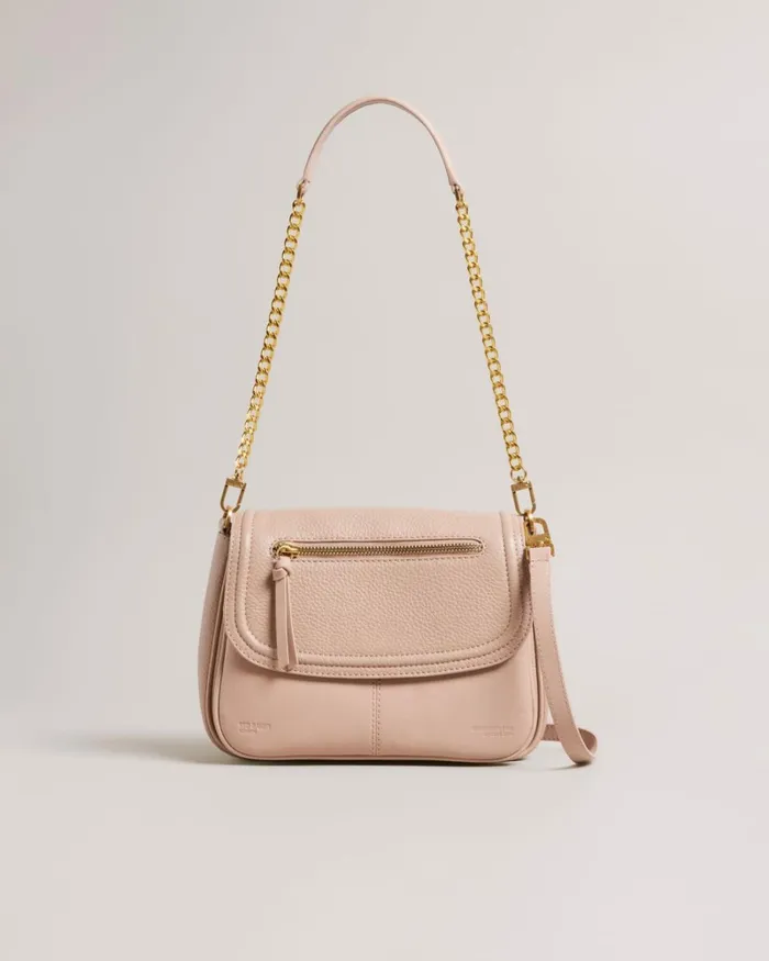 Pebble Leather Shoulder Bag Taupe Women Ted Baker Bags