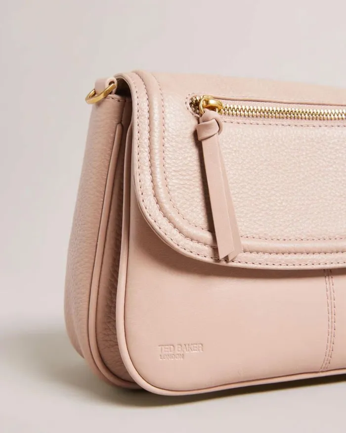 Pebble Leather Shoulder Bag Taupe Women Ted Baker Bags