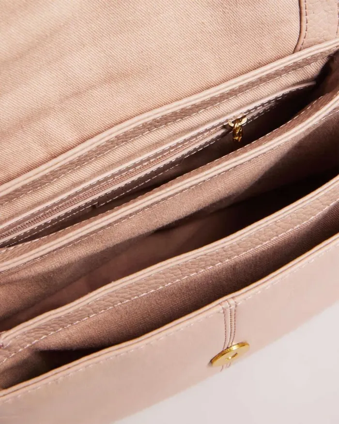 Pebble Leather Shoulder Bag Taupe Women Ted Baker Bags