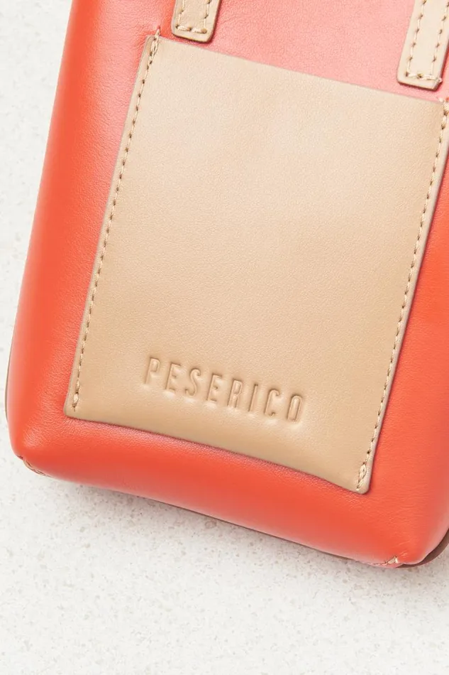 Peserico Bags Woman Genuine Leather Micro Cell Phone Bag Foliage Red Peserico Bags Woman Genuine Leather Micro Cell Phone Bag Foliage Red