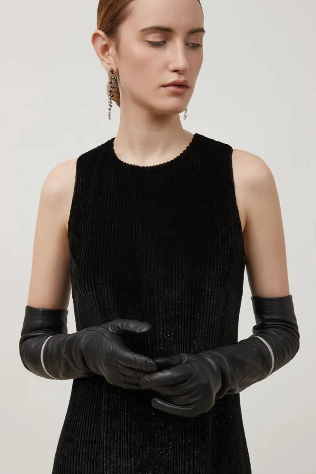 Peserico Dresses And Jumpsuits Woman Velvet Long Sleeveless Dress Black Peserico Dresses And Jumpsuits Woman Velvet Long Sleeveless Dress Black