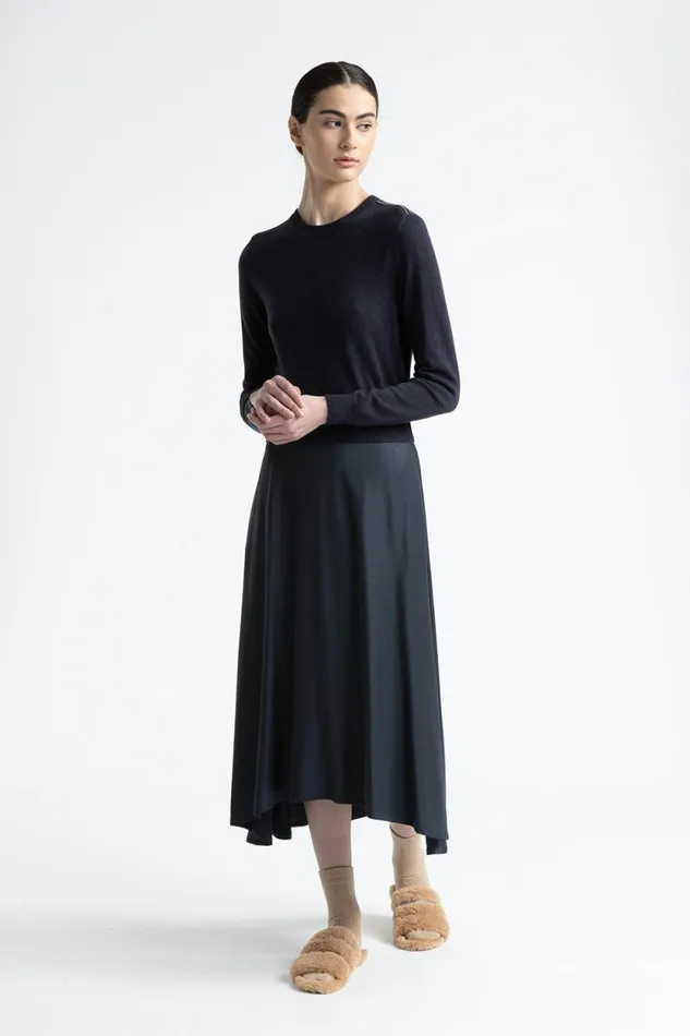 Peserico Dresses And Jumpsuits Woman Wool Silk And Cashmere Dress Blue