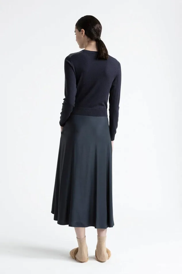 Peserico Dresses And Jumpsuits Woman Wool Silk And Cashmere Dress Blue Peserico Dresses And Jumpsuits Woman Wool Silk And Cashmere Dress Blue