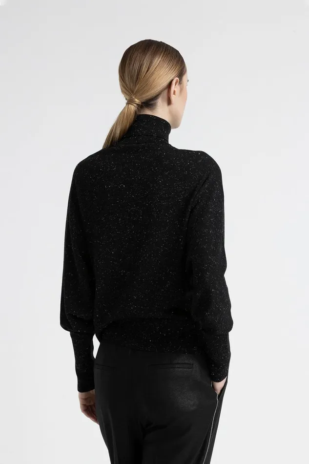 Peserico Knitwear Woman Wool And Viscose V Neck Sweater Black Peserico Knitwear Woman Wool And Viscose V Neck Sweater Black