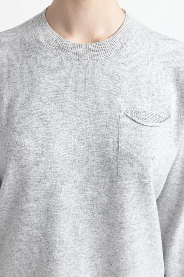Peserico Knitwear Woman Wool Silk And Cashmere CrewNeck Sweater Gray Peserico Knitwear Woman Wool Silk And Cashmere CrewNeck Sweater Gray