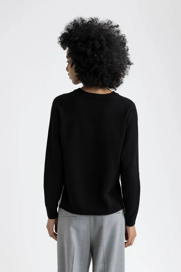 Peserico Knitwear Woman Wool Silk And Cashmere Sweater Black Peserico Knitwear Woman Wool Silk And Cashmere Sweater Black