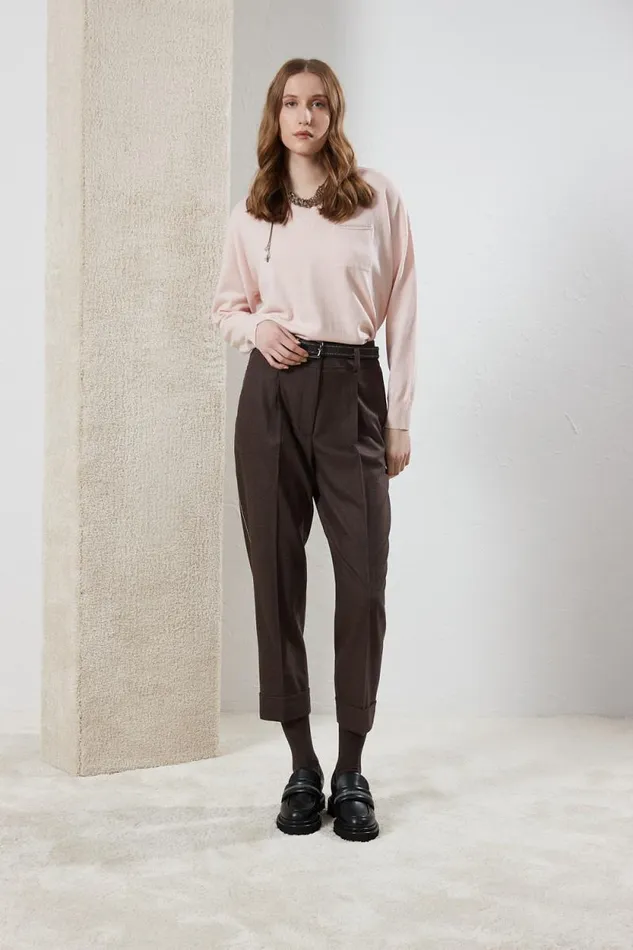 Peserico Knitwear Woman Wool Silk And Cashmere Sweater Dawning Peserico Knitwear Woman Wool Silk And Cashmere Sweater Dawning