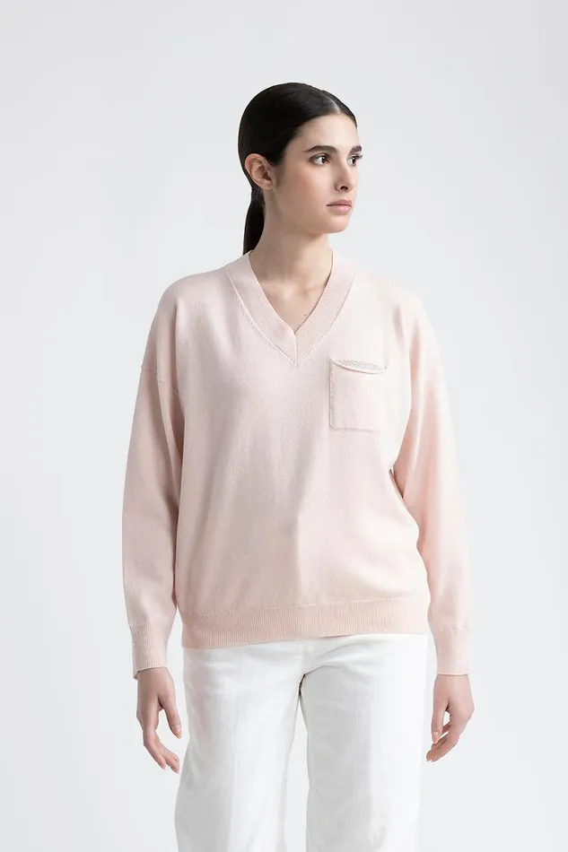 Peserico Knitwear Woman Wool Silk And Cashmere Sweater Dawning Peserico Knitwear Woman Wool Silk And Cashmere Sweater Dawning