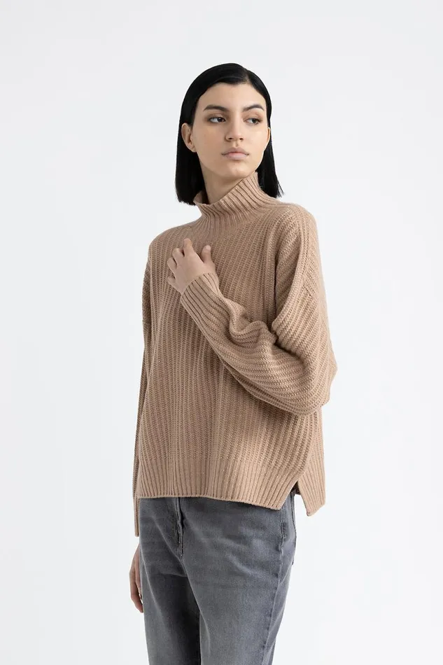 Peserico Knitwear Woman Wool Silk Cashmere And Lurex Sweater Chalet