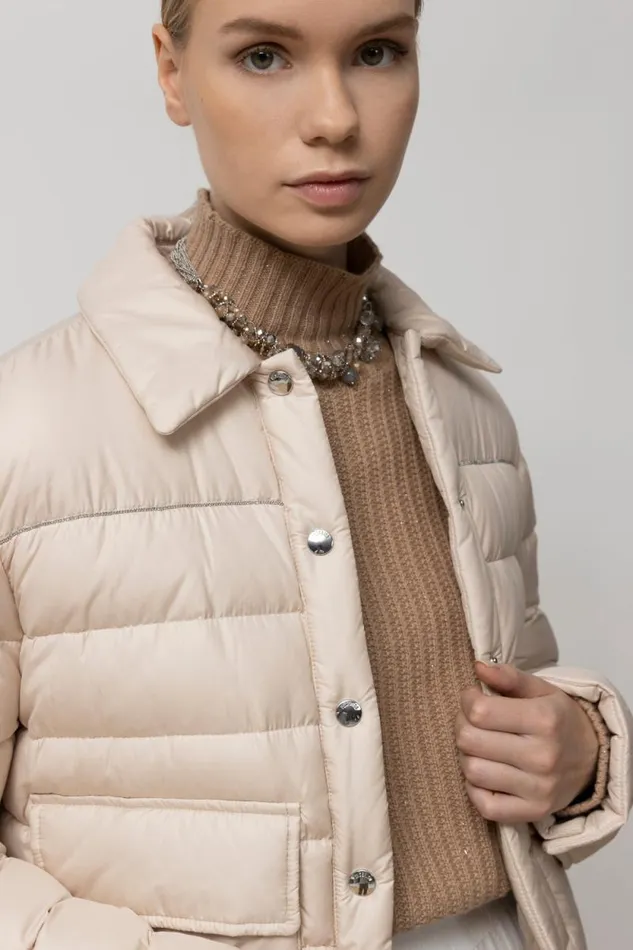 Peserico Knitwear Woman Wool Silk Cashmere And Lurex Sweater Chalet Peserico Knitwear Woman Wool Silk Cashmere And Lurex Sweater Chalet