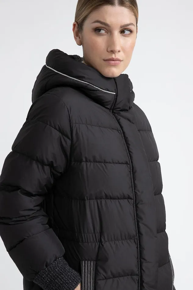 Peserico Outerwear Woman Wr Peachskin Microfibre Down Jacket Graphite Peserico Outerwear Woman Wr Peachskin Microfibre Down Jacket Graphite