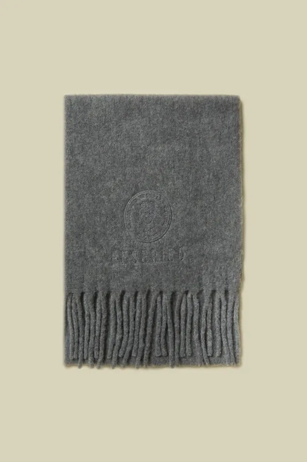 Peserico Scarves Woman Alpaca Wool Blend Scarf Granite