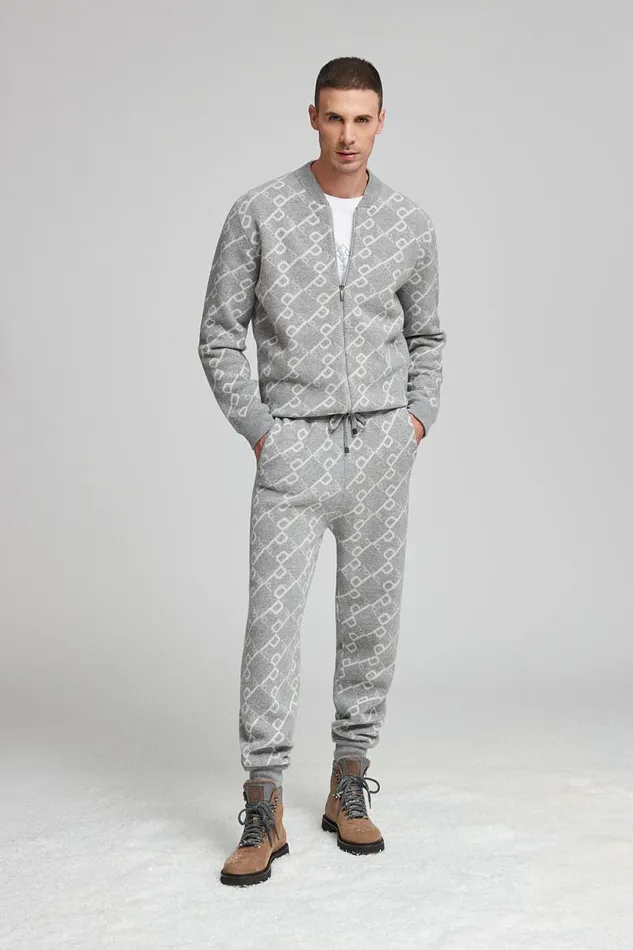 Peserico Suits And Sets ManWoman Wool Blend Logoed Trousers Granite Peserico Suits And Sets ManWoman Wool Blend Logoed Trousers Granite