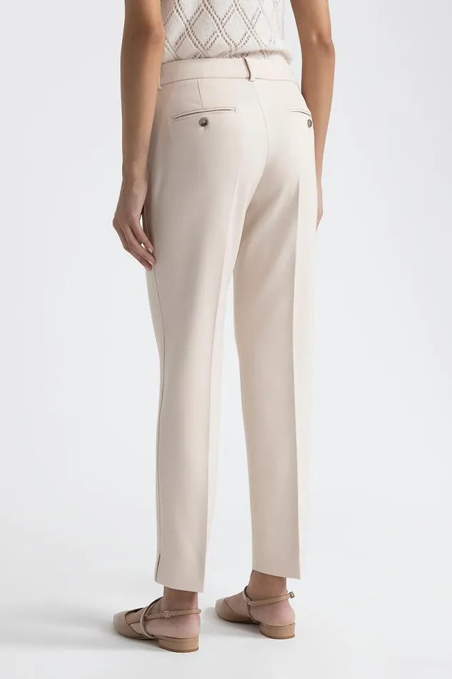 Peserico Suits And Sets Woman TwoWay Stretch Fabric Cigarette Trousers Barley Peserico Suits And Sets Woman TwoWay Stretch Fabric Cigarette Trousers Barley