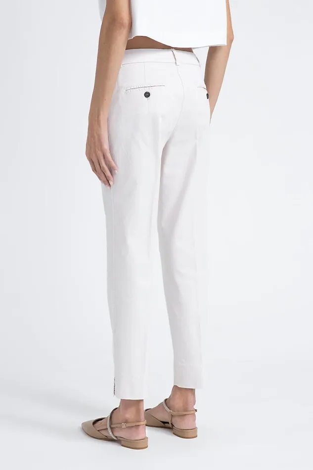 Peserico Trousers Woman Iconic 4718 Cotton Silk Gabardine And Tencel Trousers Rose Water Peserico Trousers Woman Iconic 4718 Cotton Silk Gabardine And Tencel Trousers Rose Water