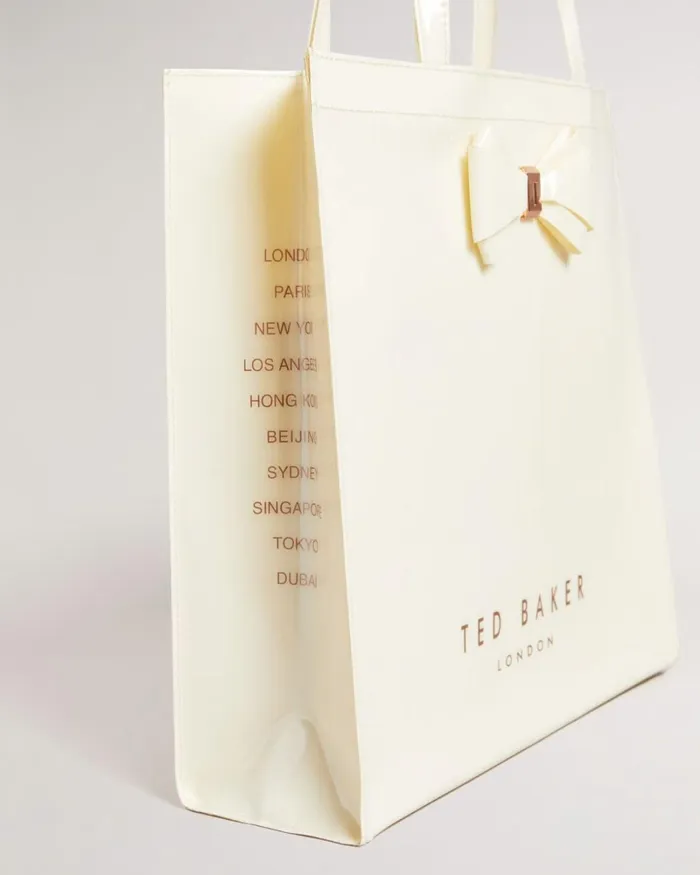 Plain Bow Large Icon Bag Ivory Women Ted Baker Bags Plain Bow Large Icon Bag Ivory Women Ted Baker Bags