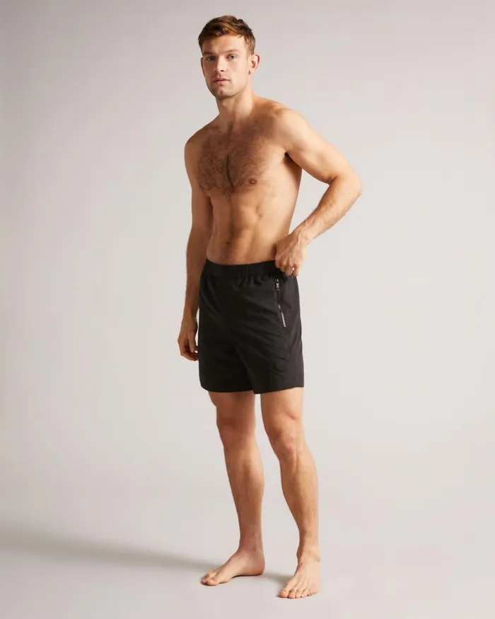 Plain Swim Shorts Black Men Ted Baker Clothing